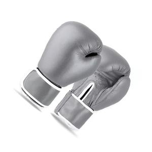 Gants de boxe en cuir de peau de vache véritable personnalisés multicolores durables et confortables pour le combat et l'entraînement professionnels - Product Image 2