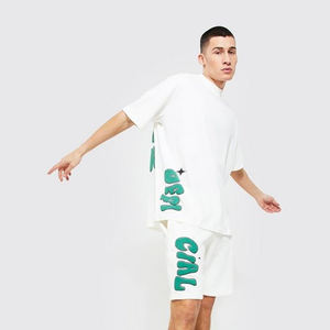 Ensemble de survêtement décontracté pour homme été 2026, t-shirt à manches courtes et short, ensemble de survêtement 100% coton, séchage rapide - Product Image 2