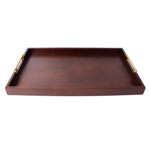 Bandeja Decorativa Artesanal de Madera de Mango con Acabado Blanqueado, Centro de Mesa para Mesa de Café, Plato de Desayuno Cuadrado de Madera - Product Image 5