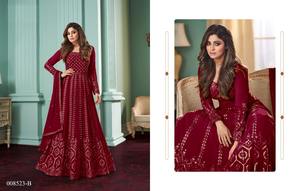 Ropa de boda exclusiva última tendencia pesada Faux Georgette Salwar Kameez con Secuencia de bordado trabajo venta al por mayor suministro de fábrica - Product Image 3