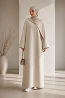 Abaya décontractée ample et chaude en tissu épais à couche d'air pour femmes musulmanes, collection automne-hiver, personnalisable pour Ramadan et l'Aïd, mode islamique modeste