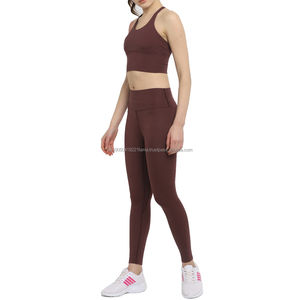 Conjunto de Leggings y Shorts de Yoga para Mujer 2026, Transpirable, Sin Costuras, Ecológico, Conjunto Deportivo de Dos Piezas con Sujetador Deportivo y Shorts - Product Image 2