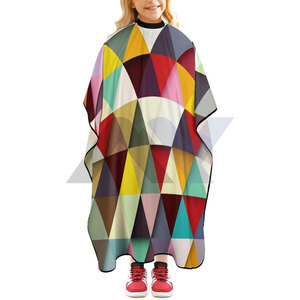 Vente en gros de cape de barbier professionnel en polyester durable sur mesure imperméable et confortable pour salon de coiffure plusieurs styles - Product Image 1