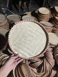 Hot Selling Wicker Woven Bamboo Winnowing Flat Wall Basket <b>Decor</b> Platter <b>Tray</b> at Good Price - Product Image 4