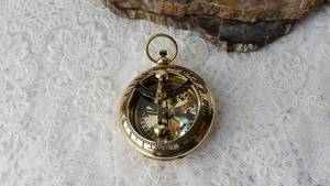 Sundial <b>Compass</b> Brass Sundial <b>Compass</b> Working Antique Desk Top Gift - Product Image 4