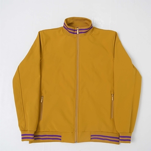 Veste de style sportif légère d'hiver décontractée de haute qualité à fermeture éclair intégrale Streetwear en laine classique à revers côtelés Col montant devant - Product Image 5