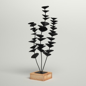 Sculpture de table élégante en métal noir Objet de table design Accent décoratif moderne Ajoute une énergie visuelle créative - Product Image 4