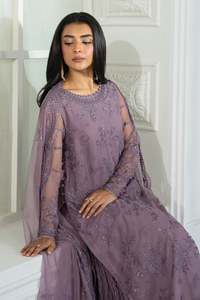 ชุดสูท shalwar kameez ผ้าชีฟองปักลายสำหรับงานปาร์ตี้ - Product Image 5