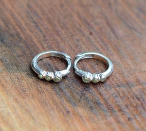 925พลอยเพอริดอทต่างหูเงินสเตอร์ลิงสีทึบต่างหูแฟชั่นแบบเรียบง่ายสำหรับผู้หญิงต่างหูเงิน - Product Image 4