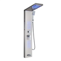 Offre Spéciale multifonction simple assemblage LED en acier inoxydable douche à effet pluie murale panneau de douche de salle de bain