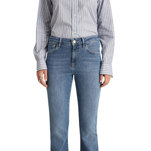 Jeans de Mujer al por Mayor, Personalizados OEM ODM, Mezclilla Premium, Cintura Media, Corte Regular, Casuales, Lisos, Producción Directa de Fábrica - Product Image 5