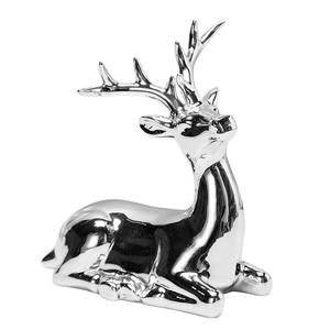 Escultura de mesa de Reno con acabado plateado brillante, decoración elegante de temporada, ideal para centro de mesa de boda, exhibición en el hogar o festiva - Product Image 2