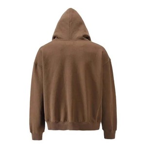 Vente en gros de sweats à capuche avec fermeture éclair pour hommes de couleur unie d'hiver de toutes tailles mode décontractée de haute qualité 100% sweats à capuche en coton sweats basiques - Product Image 2