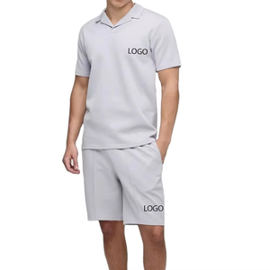 Sport Wear Jogging Wear Out <b>Door</b> Use Shirt Fitness Wear Comfortable Men's Twin Set Wholesale Short Sleeves Twin Set - Product Image 1