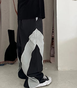 Veste coupe-vent unisexe vintage multi-panneaux en nylon et polyester, style streetwear ample, grande taille, personnalisable et écologique - Product Image 2