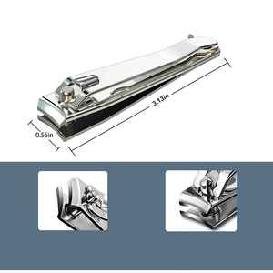 Coupe-ongles en acier argenté de grande taille pour la beauté des ongles, 2 ans de garantie - Product Image 2