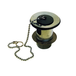 Piletta con Tappo e Catena Gr. 11/4 Ottone Cromo - Product Image 1