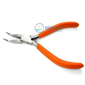 Ergonomic Stainless Steel <b>Bent</b> Chain <b>Nose</b> <b>Pliers</b> Jewelry Making & DIY Craft Tool Non-Slip Grip Wire Bending <b>Pliers</b> - Product Image 5