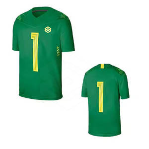 Maillot de football américain respirant d'été à manches courtes, séchage rapide, tissu extensible léger, 100% polyester, personnalisable, haute qualité - Product Image 4