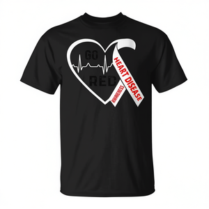 Camiseta Roja para la Concienciación sobre la Enfermedad Cardíaca, Mes de la Salud del Corazón Americano de Febrero - Product Image 3