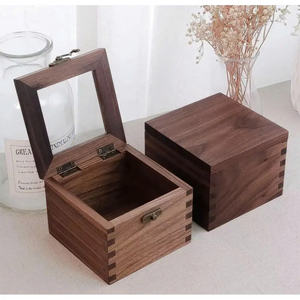 Cajas de regalo de madera maciza de pino de lujo, embalaje elegante reciclable de alta calidad para almacenamiento rectangular cuadrado para marco de fotos - Product Image 2