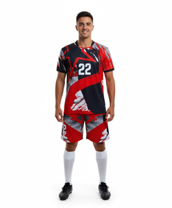 ชุดฟุตบอลแบบกำหนดเองเป็นมิตรกับสิ่งแวดล้อม ผลิตจากโพลีเอสเตอร์ 100% สำหรับสโมสร แห้งเร็ว ระบายอากาศได้ดี ชุดเสื้อและกางเกงขาสั้น ชุดกีฬา ชุดฟุตบอล - Product Image 2