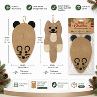 Tapis à gratter pour chat en sisal naturel YIDUO en gros, forme de souris suspendue, planche à gratter, protection anti-rayures pour meubles, animaux de compagnie