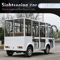 Bus électrique de tourisme 8 places avec portes, certifié, vitesse de 30 km/h, conçu pour les patrouilles dans les zones touristiques