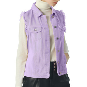 Gilet en jean pour femme de haute qualité, nouvelle mode, tissu respirant, décontracté, tendance, vêtement d'extérieur, gilet en jean pour femme - Product Image 2