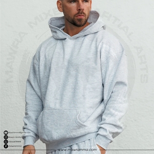 Trendy Custom Men's Autumn Hoodie 100% Cotton Heavyweight Fleece Fabric High Quality Embroidered Applique Eco-Friendly Quick Dry - Product Image 3