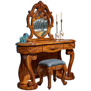 WJ293 #   Ensemble de meubles de chambre à coucher en bois massif d'ébène, design moderne sculpté, cuir de luxe, 180x200cm, garantie 1 an - Product Image 5