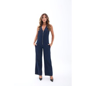 Combinaison en jean bleue pour femme 7431, salopette confortable pour un usage quotidien - Product Image 5