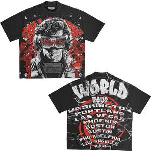 เสื้อยืดคอกลมสำหรับผู้ชายแบบคลาสสิกผ้าฝ้าย100% พิมพ์ลายย้อมสีล้วนสำหรับฤดูร้อนฤดูใบไม้ร่วงมีให้เลือกหลายสี - Product Image 6