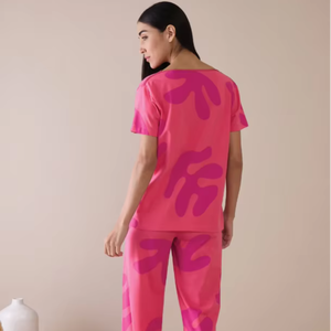 Conjunto de Pijama Ecológico Personalizable para Mujer, Cómodo y Transpirable, con Cintura Elástica, Primavera/Verano, ODM - Product Image 1