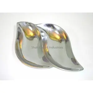 Küchenutensilien Aluminium-Serbisschale silber gefertigt modernes Design Servierschüssel und Obstschale handgefertigt beste Form