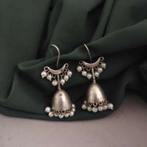 Direct Indian Supplier's Best Selling High Quality <b>Silver</b> Lookalike <b>Stud</b> Earrings High Grade Geometric Pattern Demanding Fashion - Product Image 1