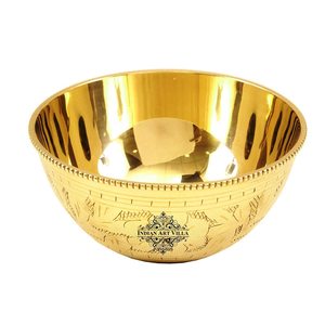 Bol décoratif en laiton de style vintage Bol en métal artisanal pour table à manger et fête - Product Image 1