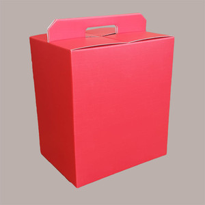 10 pièces boîte-cadeau de noël support Panettone moyen carton graphique en soie rouge pour bouteille 330x250H350mm pour décorations de vacances - Product Image 1