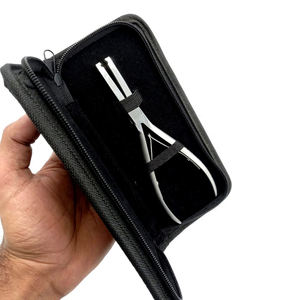 Pince d'extension de cheveux en gros emballage et logo personnalisés prix bon marché trousse à outils d'extension de cheveux pince durable en acier inoxydable - Product Image 5