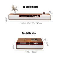 Mueble de TV MEGA clásico moderno de lujo, muebles de metal de alta calidad con almacenamiento para sala de estar