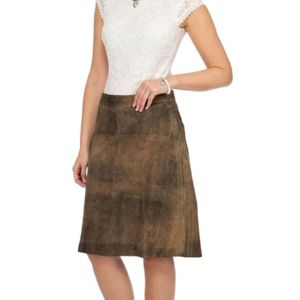 Falda bávara de cuero para mujer de alta calidad Falda de Oktoberfest personalizable con bordado detallado para eventos culturales - Product Image 5