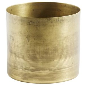 Finition cuivre foncé marron rond en métal plaqué avec base jardinière de fleurs d'ombre antique de bureau de haute qualité - Product Image 5