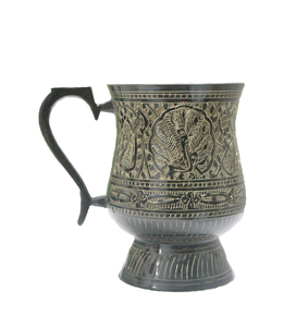 Classic 18 oz Moscow Mule Beer Glasses Pure Brass Handle <b>Unique</b> Antique Stein Glass Tankard Look Multi-Usage Water Wine Gift - Product Image 1