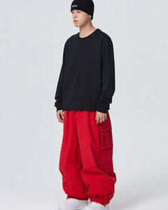 Pantalones de Esquí Holgados Personalizados para Hombre, Pantalones de Snowboard Rojos, Cálidos para Invierno, Pantalones de Esquí Holgados Impermeables para Hombre Adulto - Product Image 3