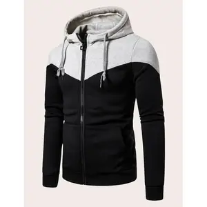 Neue Mode Herren Baumwolle Fleece Hoodie günstigen Preis benutzer definierte Reiß verschluss Herren atmungsaktive Hoodies Sweatshirts