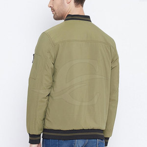 Chaqueta Bomber de Lona de Color Sólido para Hombre con Logotipo Personalizado, Cuello Alto con Capucha, Estilo Urbano, Impermeable y Antibacteriana - Product Image 3