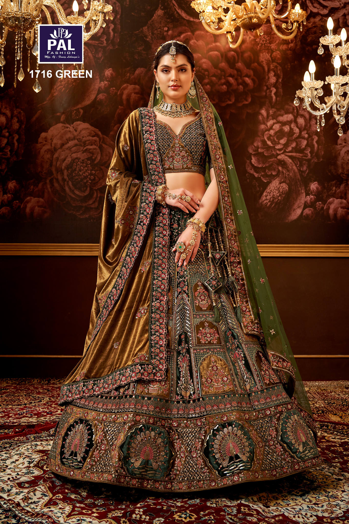 designer wedding lehenga mahroon