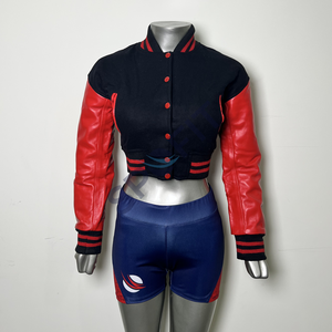 Blouson bomber en laine personnalisable pour femme avec broderie, style streetwear, style d'hiver, dernier design de mode - Product Image 1