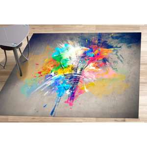 Light Painting <b>Print</b> Rugs, Modern Colorful <b>Dining</b> <b>Room</b> Accent Rug,Goblen Rug - Product Image 1
