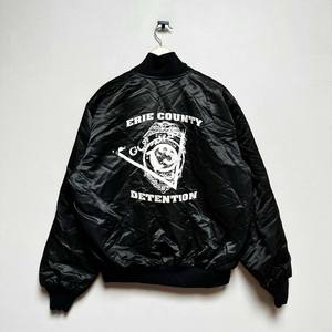 Veste bomber en toile en gros, col montant personnalisé brodé sur le devant - Product Image 2